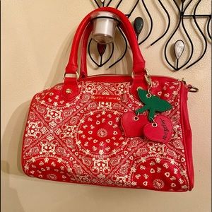 Betsey Johnson Red Bandana Purse in Perfect Condition